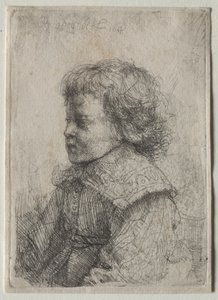 Portret van een jongen in profiel