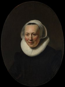 Portret van een vrouw door Rembrandt van Rijn