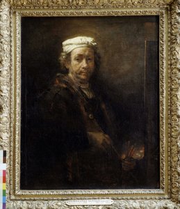 Rembrandt op leeftijd voor een ezel (1660) door Rembrandt van Rijn