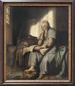 Sint Paulus in de gevangenis door Rembrandt van Rijn