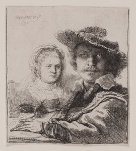Zelfportret met Saskia door Rembrandt van Rijn