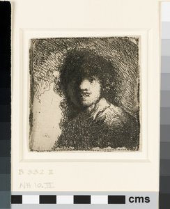 Zelfportret zonder hoed: buste, c.1629 door Rembrandt van Rijn