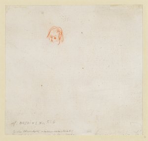 Kleine studie van een hoofd door Rembrandt van Rijn