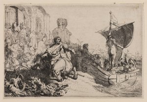 Het schip van fortuin door Rembrandt Harmensz. van Rijn