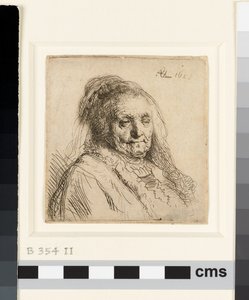 Het hoofd en de buste van de moeder van de kunstenaar