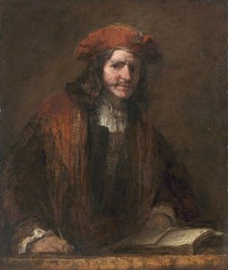 De man met de rode hoed (De man met de rode pet), ca. 1660 (olieverf op doek) door Rembrandt Harmensz. van Rijn
