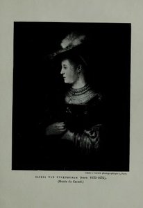 Saskia in een rode hoed door Rembrandt van Rijn