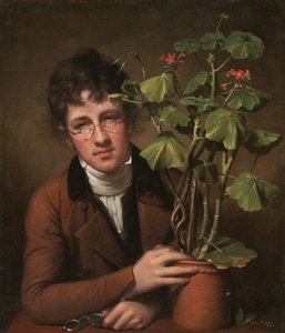 Rubens Peale met een Geranium door Rembrandt Peale