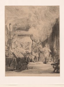 De dood van de Maagd door Rembrandt van Rijn (signed by artist)