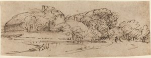 Een Landschap met Boerderijen tussen Bomen