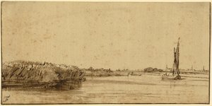 Een Zeilboot op een Wijde Wateroppervlakte, c.1650