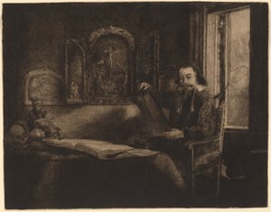 Abraham Francen door Rembrandt van Rijn