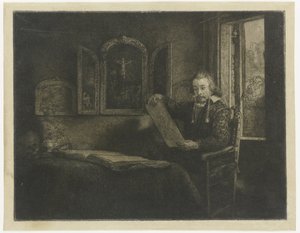 Abraham Francen, apotheker door Rembrandt van Rijn