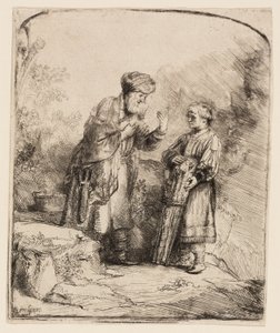 Abraham en Isaak door Rembrandt van Rijn