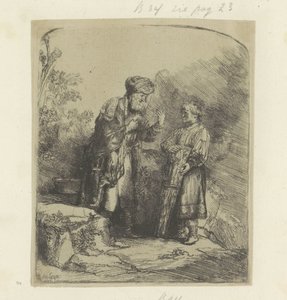 Abraham en Izaäk door Rembrandt van Rijn