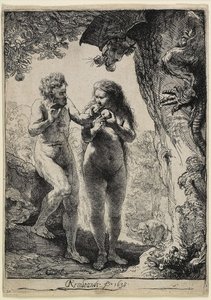 Adam en Eva door Rembrandt van Rijn