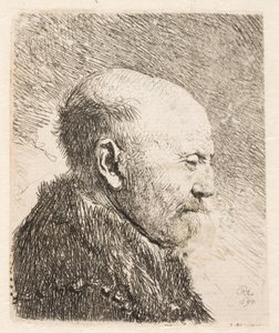 Kale man in profiel (Rembrandts vader?)