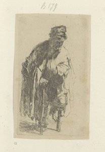Bedelaar met een houten been door Rembrandt van Rijn