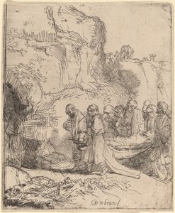 Christus gedragen naar het graf door Rembrandt van Rijn