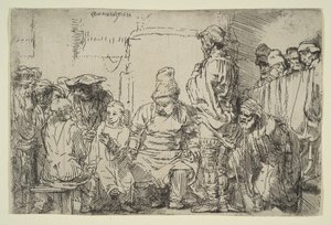 Christus zittend in discussie met de dokters