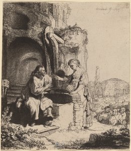 Christus en de Vrouw van Samaria tussen Ruïnes