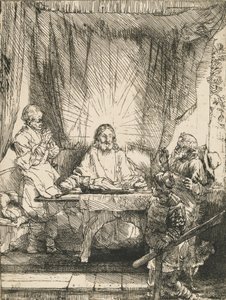 Christus in Emmaüs: de grotere plaat, 1654