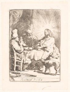 Christus in Emmaüs: de kleinere plaat