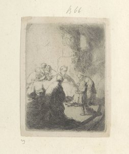 Christus en de schriftgeleerden (kleine plaat)