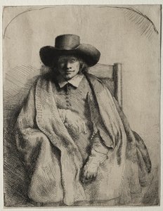 Clement de Jonghe, prentverkoper, 1651 door Rembrandt van Rijn