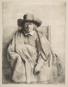 Clement de Jonghe, prentverkoper, 1651 door Rembrandt van Rijn