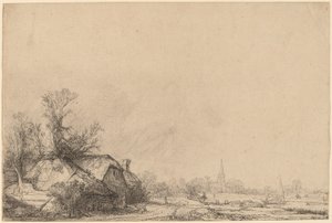 Huisje naast een kanaal