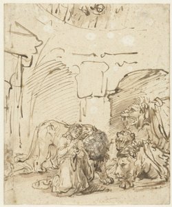 Daniël in de leeuwenkuil door Rembrandt van Rijn