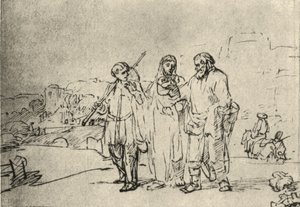 De weg naar Emmaüs door Rembrandt van Rijn