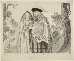 De man met de witte veer door Rembrandt van Rijn