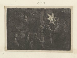 Driekoningen: een nachtstuk door Rembrandt van Rijn