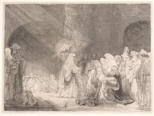 De presentatie in de tempel door Rembrandt van Rijn