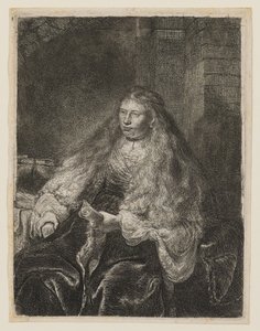 Meisje met haar dat over haar schouders valt
