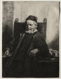 Jan Lutma, goudsmid, 1656 door Rembrandt van Rijn