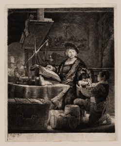Jan Uytenbogaert, de goudweger door Rembrandt van Rijn