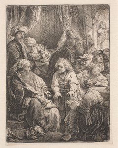 Josef vertelt zijn dromen door Rembrandt van Rijn
