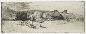 Landschap met een boerderij en het 