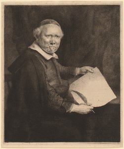 Lieven Willemsz van Coppenol: de grotere plaat door Rembrandt van Rijn