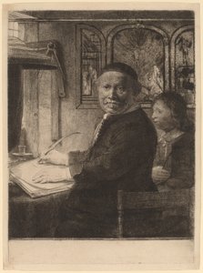 Lieven Willemsz van Coppenol: de kleinere plaat door Rembrandt van Rijn