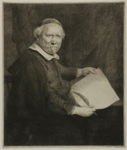 Lieven Willemsz. von Coppenol, Schrijfmeester: De Grotere Plaat door Rembrandt van Rijn