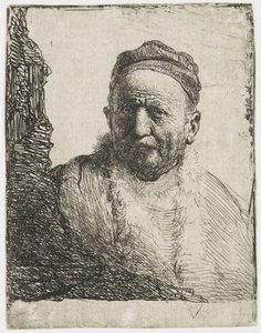 Man met kalotje door Rembrandt van Rijn