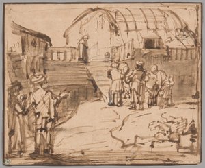 De Ark van Noach door Rembrandt van Rijn