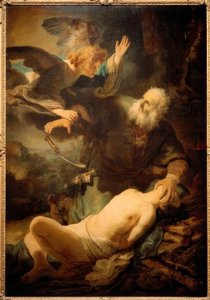 Offer van Isaak door Rembrandt van Rijn