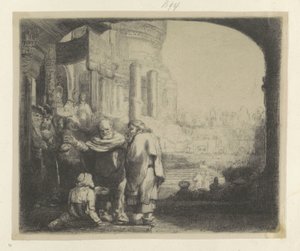 Petrus en Johannes genezen een kreupele aan de Tempelpoort
