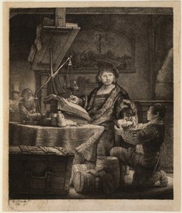 Portret van de goudweger Jan Uytenbogaert door Rembrandt van Rijn