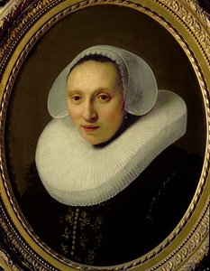 Portret van Cornelia Pronck, vrouw van Albert Cuyper, op 33-jarige leeftijd, 1633 door Rembrandt van Rijn